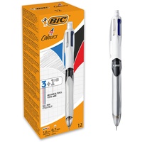 BIC 4 Colours 3+1 HB, 12er Pack, Ideal für