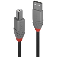 Lindy USB 2.0 Typ A an B Kabel, Anthra
