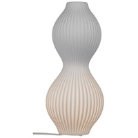 Formano Tischlampe Keramik weiß mit Rillen 18 x 40