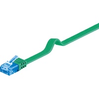 Goobay CAT 6A Flach-Patchkabel, U/UTP, Grün