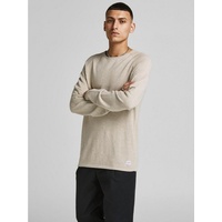 JACK & JONES Hill Knit Crew Pullover Oatmeal Melange