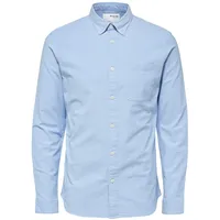 Selected Regrick Oxford Flex Langarmhemd - Light Blue -
