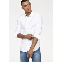 Tommy Jeans Original Stretch Slim Fit Langarmhemd Classic White