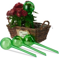 Relaxdays Bewässerungskugeln, 4er Set, Grün