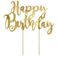Partydeco Party Deco Tortenstecker für Geburstagstorte - Happy Birthday