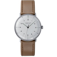 JUNGHANS max bill Handaufzug Leder 34 mm 027/3701.02