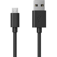 Realpower RealPower Kabel USB-A/Micro-USB 0.6m Schwarz (255651)