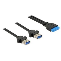DeLock 85244 Kabel Pfostenbuchse, 19 Polig 2X USB 3.0