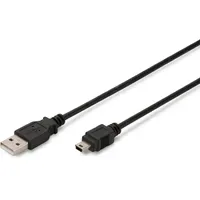 Digitus USB 2.0 Kabel USB-A Stecker, USB-Mini-B Stecker 1.80