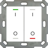 MDT Taster Light 55 2-fach reinweiß glänzend, Symbol I/O,