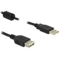 DeLock USB 2.0 USB-A Stecker, USB-A Buchse 0.50m Schwarz