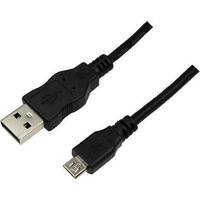 Logilink USB-Kabel USB 2.0 USB-A Stecker, USB-Micro-B Stecker Schwarz