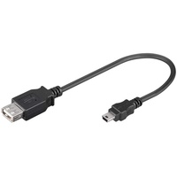 Goobay 95006 USB 2.0 Hi-Speed Adapter, Mini-Stecker auf USB-Buchse,