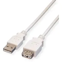 Value USB 2.0 Kabel, Typ A-A, ST/BU, weiß, 0,8