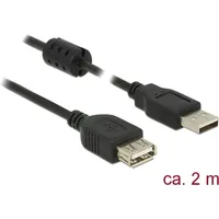 DeLock USB-Kabel USB 2.0 USB-A Stecker, USB-A Buchse 2.00m