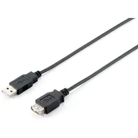Equip USB 2.0), – Verlängerungskabel schwarz 3.0m Stecker A/Buchse