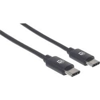 Manhattan USB 2.0 USB-C® Stecker 2.00 m Schwarz 354875