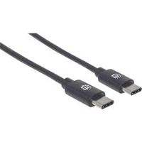 Manhattan USB-Kabel USB 2.0 USB-C® Stecker 3.00 m Schwarz