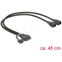 DeLock USB 2.0/3.0 Anschlusskabel 0.45 m), Schnittstellenkabel