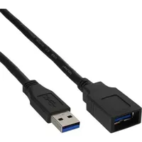 InLine USB 3.0 Kabel A Stecker / Buchse, schwarz,