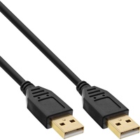 InLine USB 2.0 Kabel A an A, schwarz, Kontakte