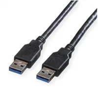 Roline USB 3.2 Gen 1 Kabel, Typ A-A, schwarz,