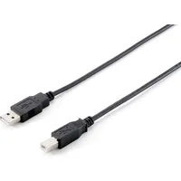 Equip USB-Kabel USB-A Stecker, USB-B Stecker 5.00 m Schwarz