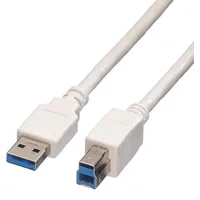 Value USB 3.2 Gen 1 Kabel, Typ A-B, weiß,