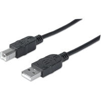 Manhattan USB-A to USB-B Cable, 1m, Male to Male,