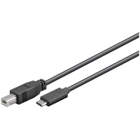 Goobay USB-CTM auf B Kabel, Schwarz