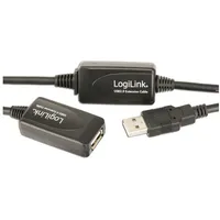 Logilink USB 2.0 USB-A Stecker, USB-A Buchse 15.00m Schwarz