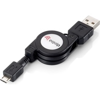 Equip 128595 USB 2.0 A to Micro-B ausziehbares Kabel,