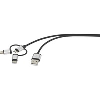 Renkforce USB-Kabel USB 2.0 USB-A Stecker, USB-C® Stecker, USB-Micro-B