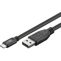 Goobay USB 2.0 Kabel USB-CTM auf USB A, schwarz,