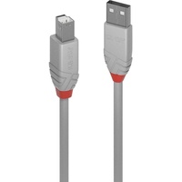 Lindy USB 2.0 Typ A an B Kabel, Anthra