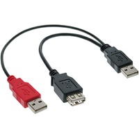InLine USB 2.0 Y-Anschlusskabel, 2x Stecker A an Buchse