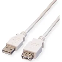 Value USB 2.0 Verlängerungskabel, Typ A-A, ST/BU, weiß, 1,8