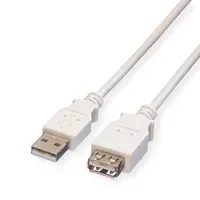 Value USB 2.0 Verlängerungskabel, Typ A-A, ST/BU, weiß, 1,8