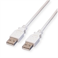 Value USB 2.0 Kabel, Typ A-A, weiß, 3 m