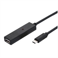 Value USB 2.0 Verlängerung, aktiv, mit Repeater, A-C, schwarz,