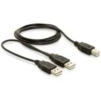 DeLock USB-Kabel USB-B Stecker, USB-A Stecker 1.00m Schwarz 82394