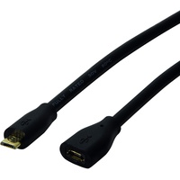 Logilink CU0124 USB 2.0 Micro-B Verlängerungskabel Schwarz, 3m