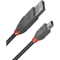 Lindy USB 2.0 USB-A Stecker, USB-Mini-B Stecker 2.00m Schwarz,