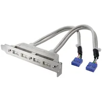 Digitus USB Slotblechkabel, 4x Typ A - 2x10pin IDC