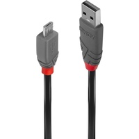 LINDY USB 2.0 USB-A Stecker, USB-Micro-B Stecker 0.20 m