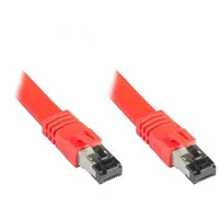 Good Connections FLACH-Patchkabel Cat8.1, U/FTP, RJ-45/RJ-45, 15m, rot