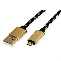 Roline GOLD USB 2.0 Kabel, Typ A ST -