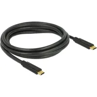 DeLock USB-C® Kabel USB-C® Stecker, USB-C® Stecker 2.00m Schwarz