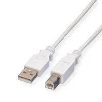 Value USB 2.0 Kabel, Typ A-B, weiß, 0,8 m