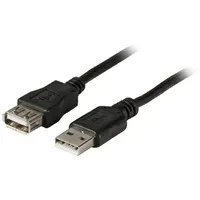 EFB USB2.0 Verlängerungskabel 0,5m schwarz - Stecker Typ-A auf